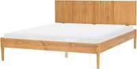 Beliani AMBAZAC - Tweepersoonsbed - Lichtbruin - 160 x 200 cm - Grenenhout