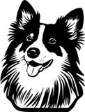 Woonfusion Muurdecoratie - Wanddecoratie - Dieren - Honden - Shetland Sheepdog - M - 30x40cm - Zwart