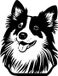 Woonfusion Muurdecoratie - Wanddecoratie - Dieren - Honden - Shetland Sheepdog - M - 30x40cm - Zwart