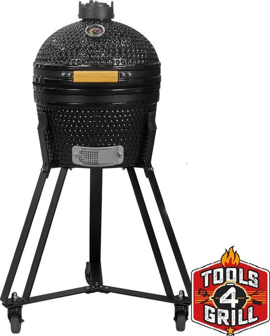 Tools4Grill Kamado Onderstel Compact 15 / 16 inch Verrijdbaar Zwart