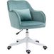 Pangivo Chaise de bureau de massage en velours ergonomique avec vibration et USB vert 57x70x86 cm