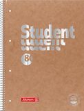 BRUNNEN Collegeblok Premium Student FACT!plus | A4, liniatuur 28, 80 vellen, bruin