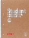 BRUNNEN Collegeblok Premium Student FACT!plus | A4, liniatuur 28, 80 vellen, bruin