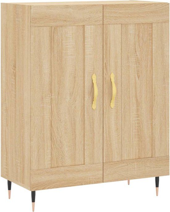 vidaXL Dressoir 69,5x34x90 cm bewerkt hout sonoma eikenkleurig