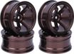 Moyeu de roue 4 Pièces - Moyeu de jante en aluminium - Léger - Haute résistance - Durable - Pour voiture RC 1/10 - Jante RC