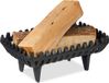 Relaxdays Haardrooster Gietijzer Zwart 15 x 37 x 26 cm