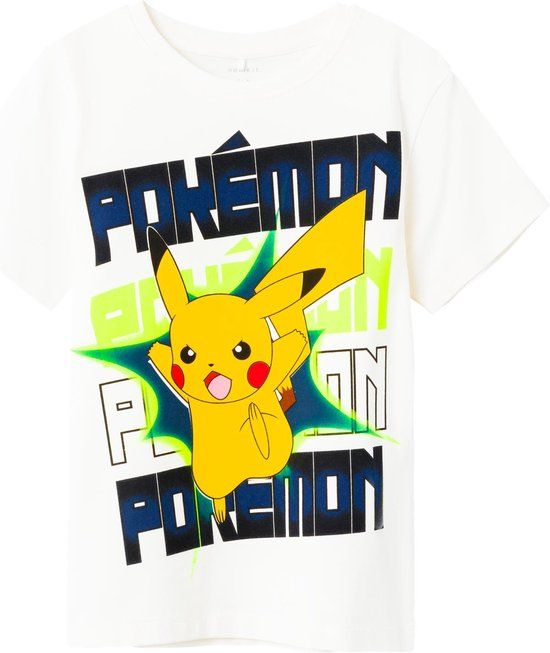 NAME IT NKMMACI Pokemon T-shirt - Boys - Size 122/128 - Jet Stream