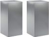 vidaXL Plantenstandaard 2 stuks zilver 30 x 30 x 60 cm Roestvrij staal