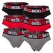 DIESEL Slip grijs gemêleerd / cranberry / zwart / wit
