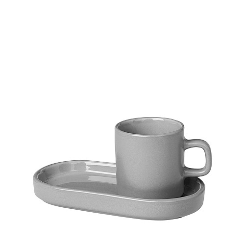 Blomus Mio Espressokop Schotel Mirage Grey 50 ml