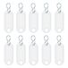 Wedo 262103400 sleutelhanger kunststof (met S-haken, verwisselbare etiketten) 10 stuks, wit