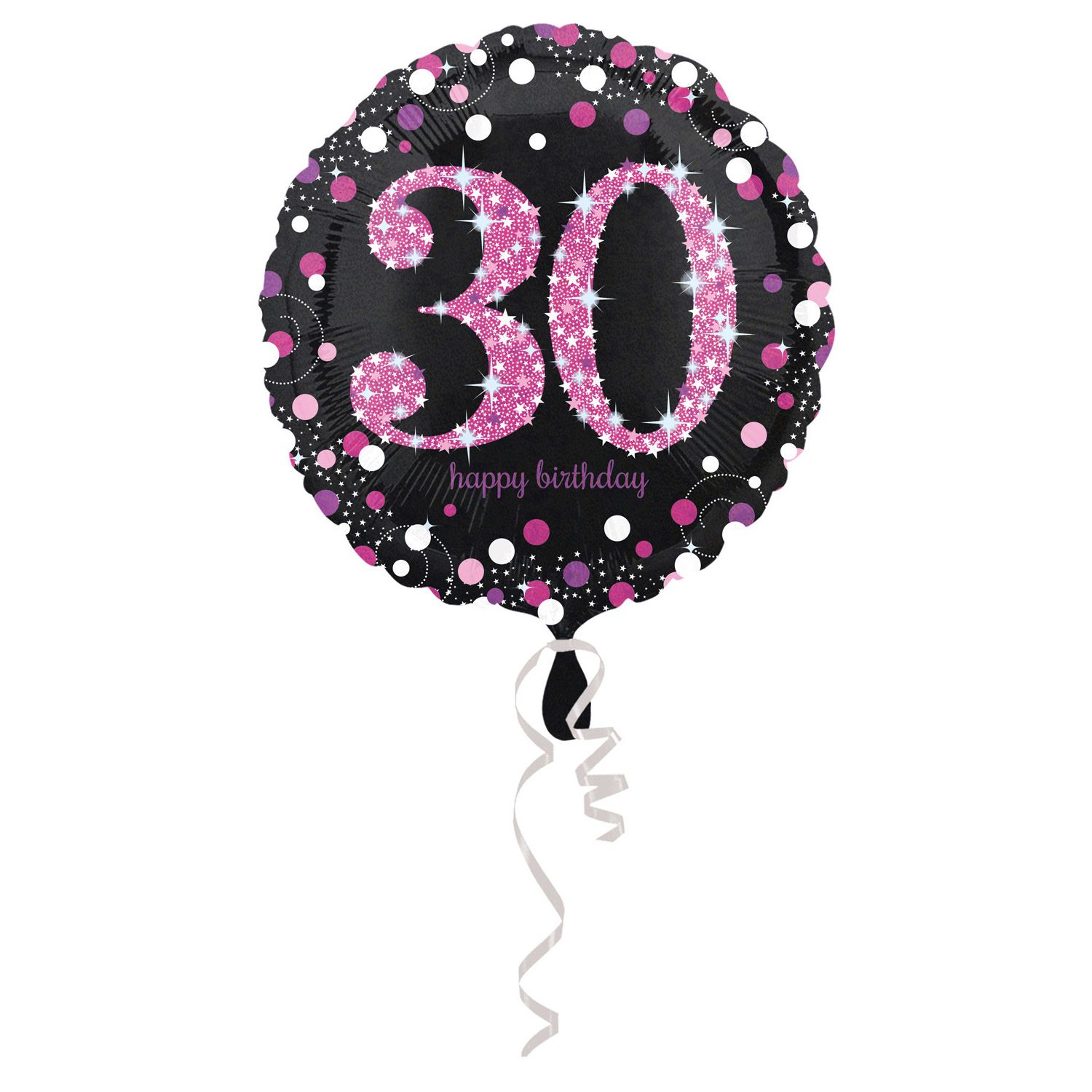 Helium Ballon 30 Jaar Roze 43cm