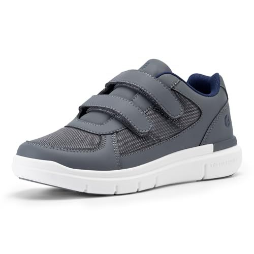 FitVille Extra Brede Wandelschoenen voor Mannen, Diabetische Schoenen voor Gezwollen Voeten met Klittenbandsluiting Grijs 41 EU x_breed