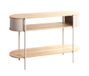 HAKU Consoletafel, eiken, grijs, metaal, spaanplaat, afmetingen: B 110 x H 76 x D 39 cm, stijl: modern
