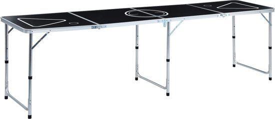 Furniture Limited Bierpongtafel inklapbaar 240 cm zwart