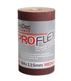 ProDec Advance PAPFV100 Proflex schuurpapier, zeer flexibel, aluminiumoxide, korrel 100, middelfijn, rol 5 m x 115 mm, bruin