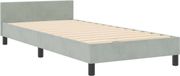vidaXL Boxspringbed met hoofdeinde, lichtgrijs, 90 x 190 cm, fluweel