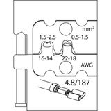 Gedore 8140-10 Pince à sertir pour cosses plates 4,8 mm