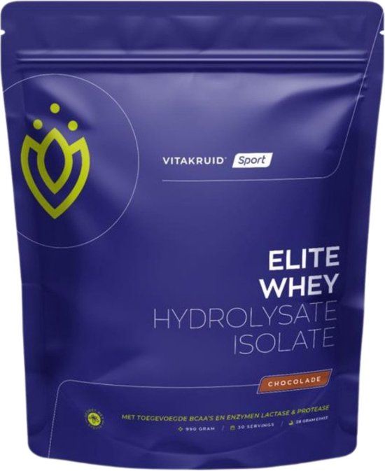 Vitakruid Elite Whey Hydrolysate Isolate - 990gr - Chocolade