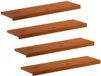 vidaXL - Trap - Tread - 4 - st - 100 - x - 30 - x - 2 - cm - Bruin - Massief - Eikenhout