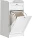 VASAGLE Armoire de salle de bain avec panier à linge - 40 x 40 x 80,2 cm - Blanc nuage