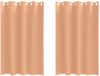 vidaXL Blackout Gordijnen met Ringen 2 st Lichtbruin 175 x 140 cm