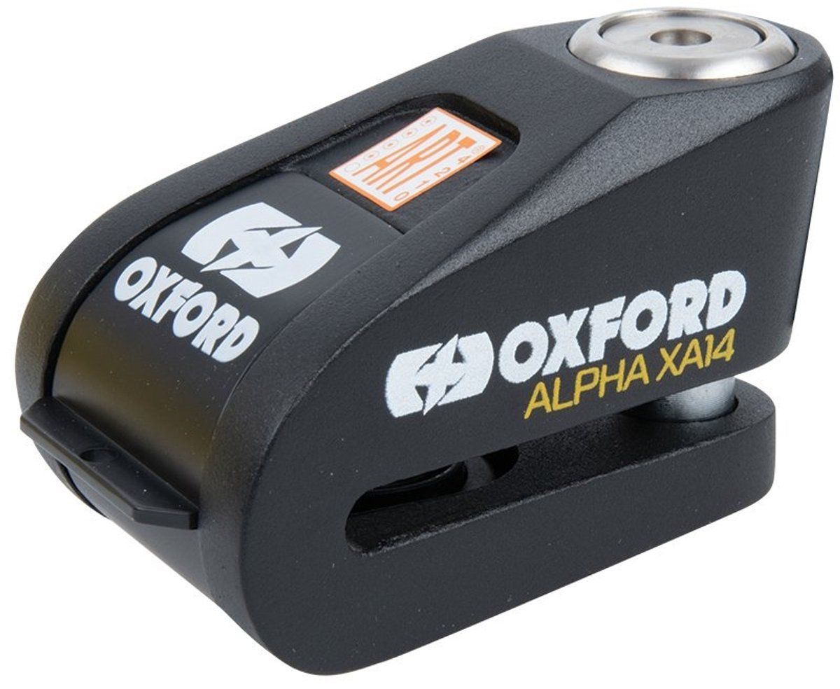 Oxford XA14 LK218 Schijfremslot met Alarm - ART-4, Zwart