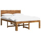 vidaXL Tweepersoonsbed met hoofdeinde ROSTOCK Naturel 160 x 200 cm