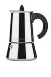 Barazzoni Espressomachine 6 kopjes, aluminium, grijs, 11,3 x 14,8 x 19,7 cm