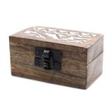 AW Gifts White Washed Wooden Box - Pill Box Slavic Design