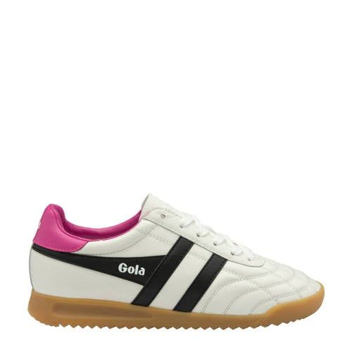 Gola Stadium leren sneakers wit/blauw/roze