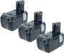 vhbw 3x Akku kompatibel mit Hitachi DS 18DVB, DS 18DVB2, DV 18DMR, DV 18DV, DV 18DCL, DV 18DL, DS 18DVF3, DS 18DVB2K Werkzeug (1500 mAh, NiMH, 18 V)