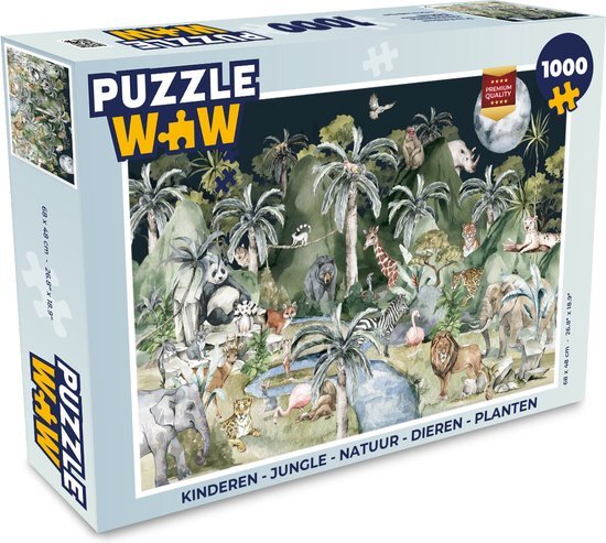 MuchoWow Puzzel Kinderen - Jungle - Natuur - Dieren - Planten - Legpuzzel - Puzzel 1000 stukjes volwassenen - Sinterklaas cadeautjes - Sinterklaas voor grote kinderen