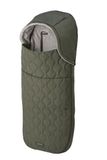 Inglesina Chancelière thermique pour poussette 3 en 1, intérieur en polaire chaude, extérieur matelassé imperméable, capuche amovible, compatible avec harnais à 5 points, 44 x 92 cm, vert olive