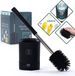 TUHome WC borstel met houder set zwart - Siliconen - Hygiënisch - incl. accessoires