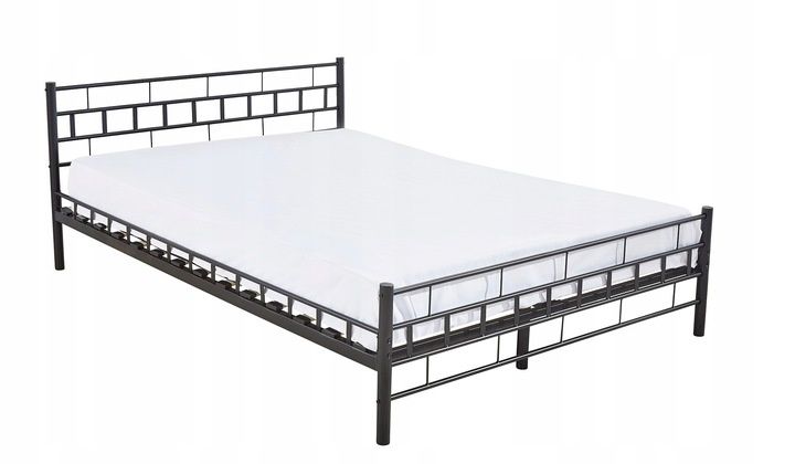 Viking Choice Metalen bedframe met lattenbodem 120x200 cm - Zwart