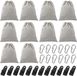 OEM Shenzhen Haorui Industrial Technology Co., Ltd. Draagbare gewichtszak voor prieelgordijnen buiten, 10 gewichtszakken met 12 karabijnhaken, 12 clips, 20x25cm prieelzandzakken voor prieeltafelkleden, prieelgordijnen buiten