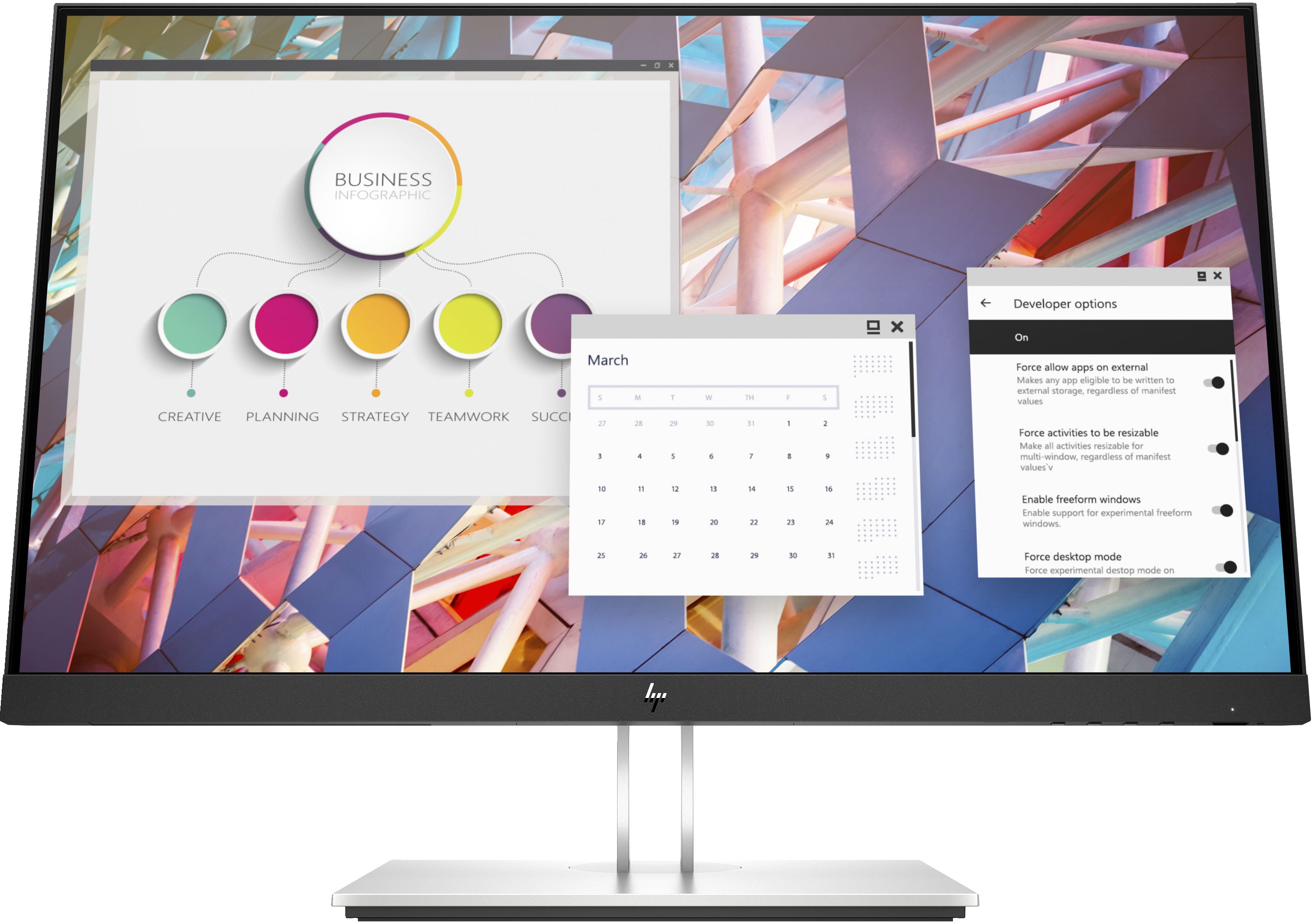 HP E24 G4 23.8" Full HD IPS Monitor - Black/Silver