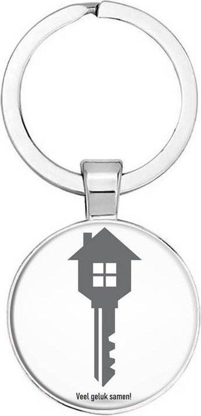 Akyol - Veel geluk samen Sleutelhanger - Vriendschap - Vrienden - Leuk kado voor je vrienden om te geven - Unisex - Wit/Zwart