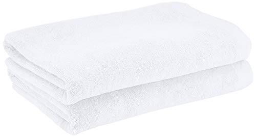 Heckett & Lane Bath Beach Towel, 100% Cotton, White, 90 x 180 Cm, 2.0 Pieces