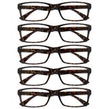 Leesbril UV Reader Leesbril 5 Stuks Bruin Mannen Vrouwen +3.50
