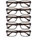 Leesbril UV Reader Leesbril 5 Stuks Bruin Mannen Vrouwen +3.50