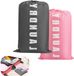 ZenithVibe Set de 2 sacs à linge pliables imperméables pour voyage avec fermeture éclair - noir/rouge