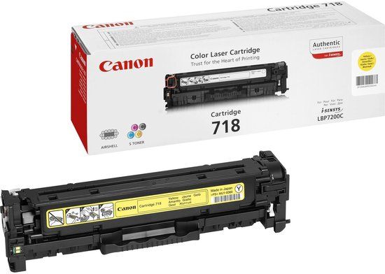 Canon CRG-718 Y Toner Cartridge - Yellow - Original