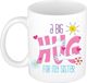 Bellatio Decorations Cadeau koffie/thee mok voor zus - wit - big hug - 300 ml - verjaardag