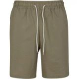 Urban Classics Basic Seersucker Korte broek Mannen 4XL Olijfgroen
