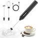Morpilot Milk Frother Elektrische melkopschuimer, oplaadbaar, draagbare mini-melkopschuimer, afneembare melkopschuimer, voor koffie, cappuccino, zwart
