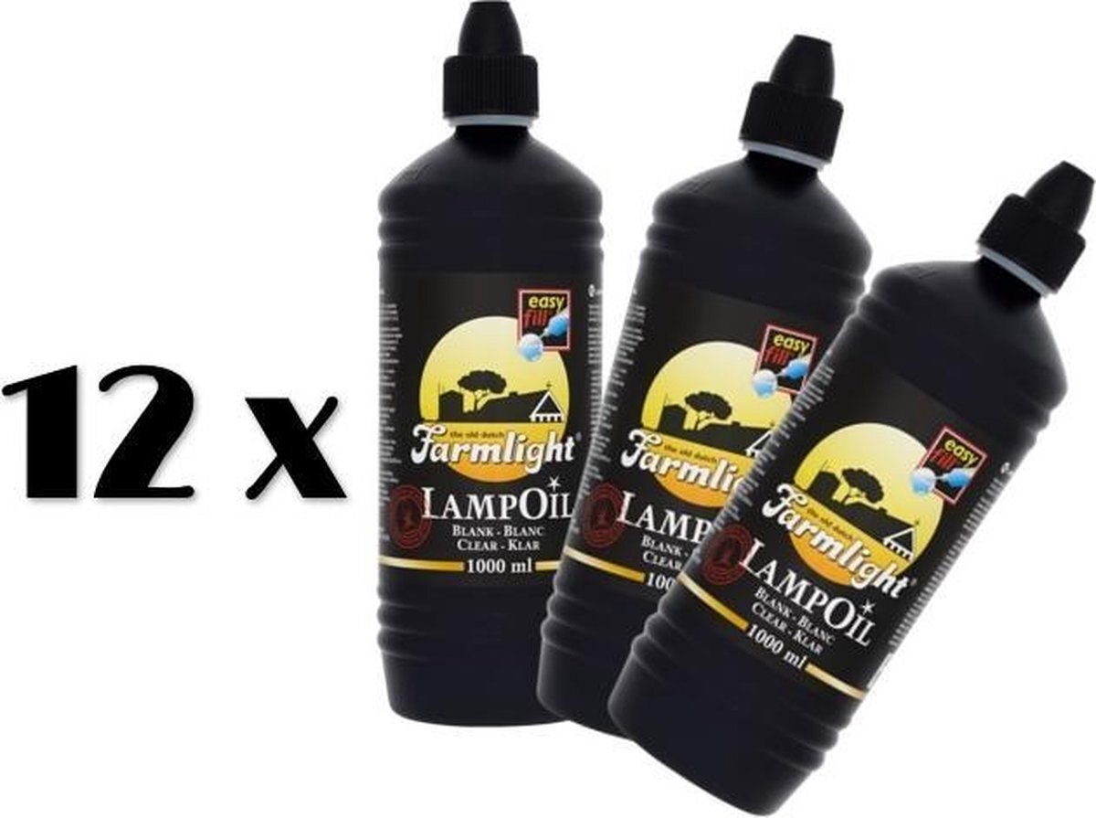 Farmlight 12 flessen lampenolie| lampolie|| GRATIS VERZENDING EN AANSTEKER