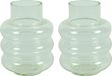 Countryfield Bloemenvaas Bubbles - 2x - helder transparant - glas - D17 x H22 cm