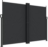 vidaXL Windscherm Uittrekbaar 180x1000 cm Zwart